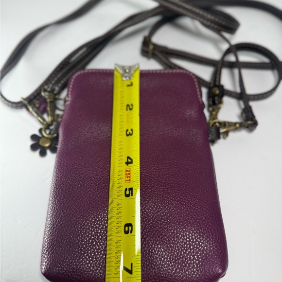 Chala Purple and Brown Crossbody Bag with Pig Design - Picture 6 of 9
